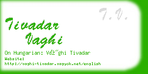 tivadar vaghi business card